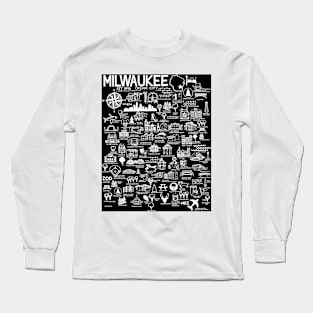 Milwaukee Map Long Sleeve T-Shirt